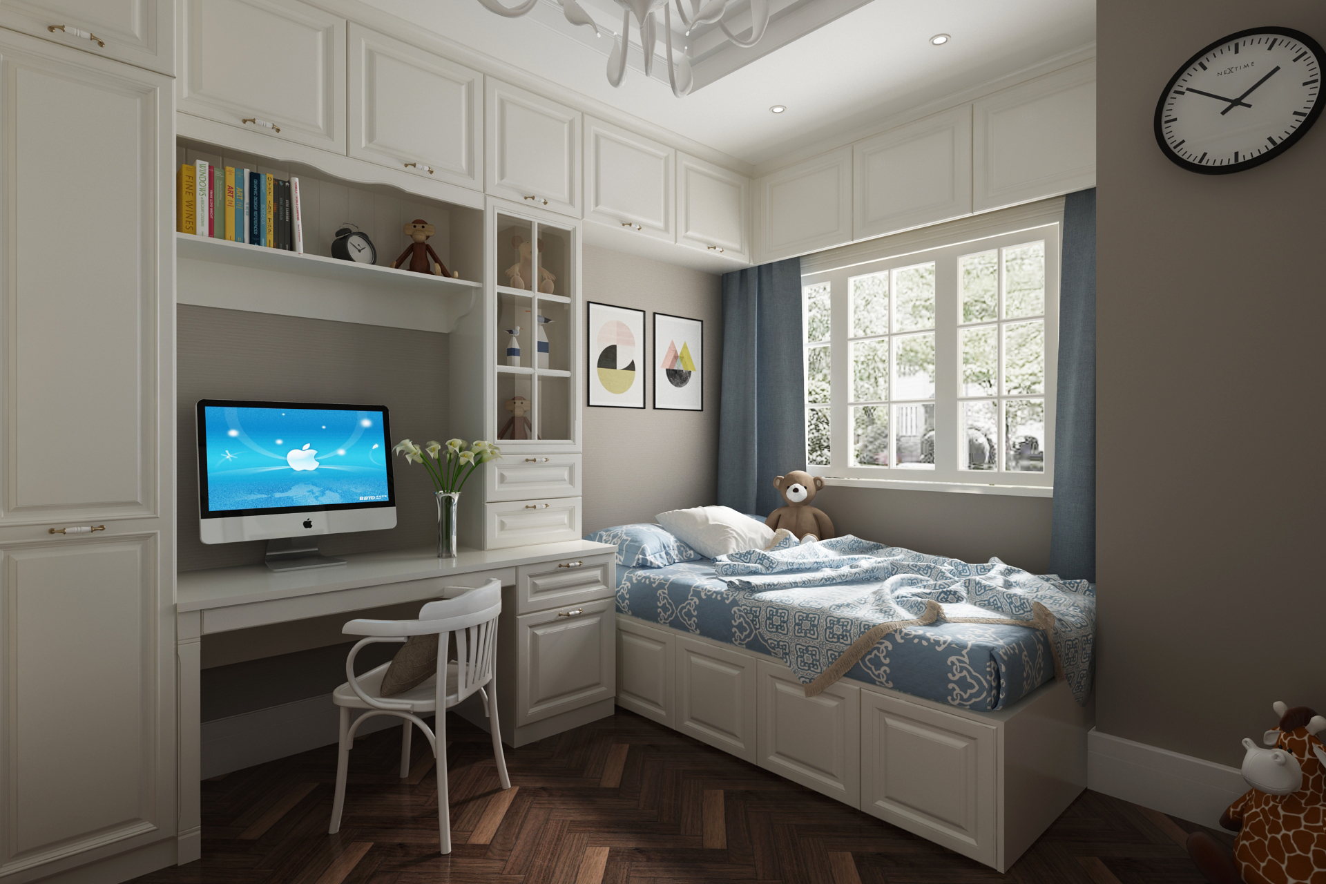 全鋁榻榻米-01（風格：簡歐；顏色：暖白）