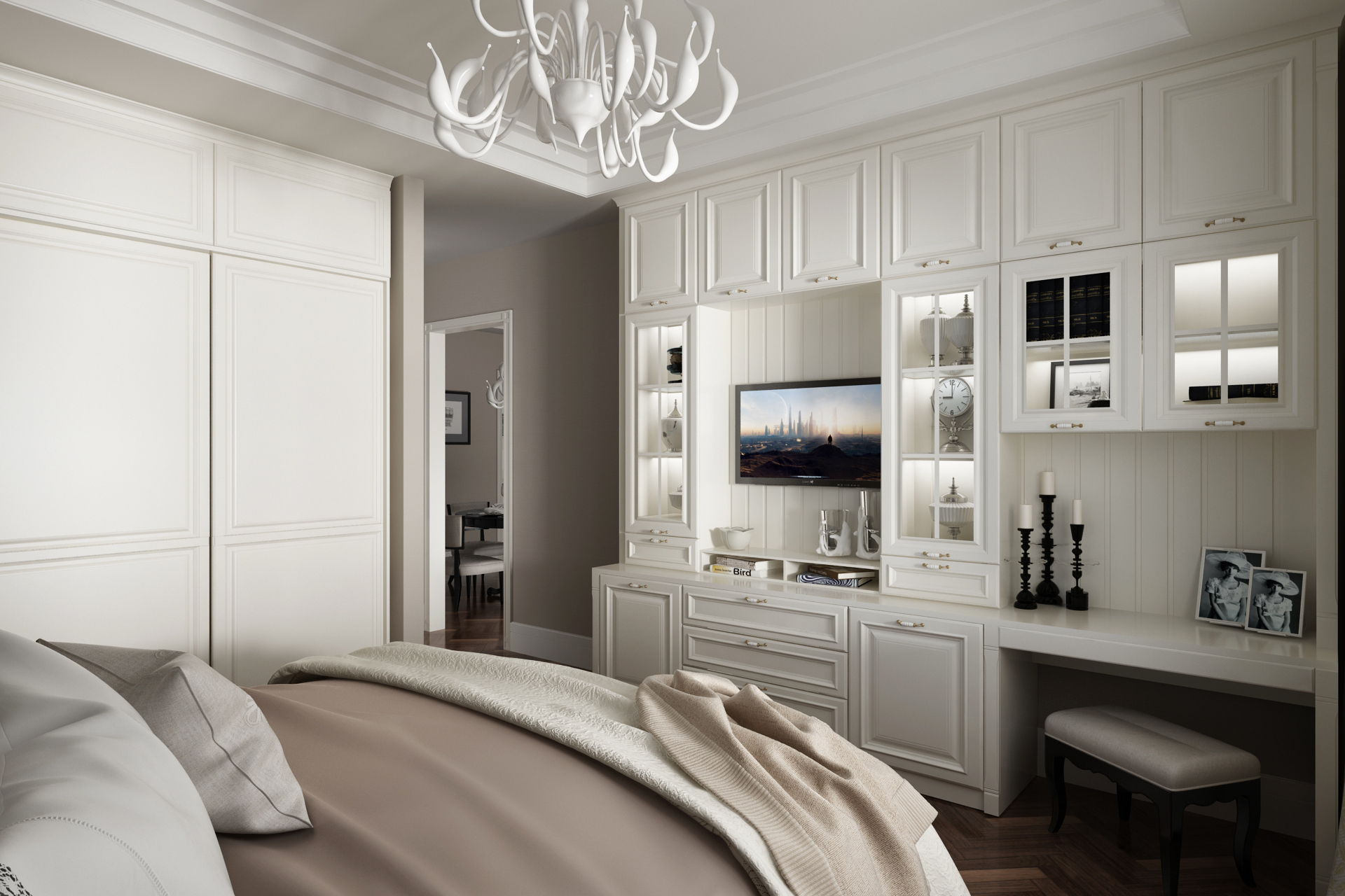 全鋁衣柜-01（風(fēng)格：簡(jiǎn)歐；顏色：暖白）