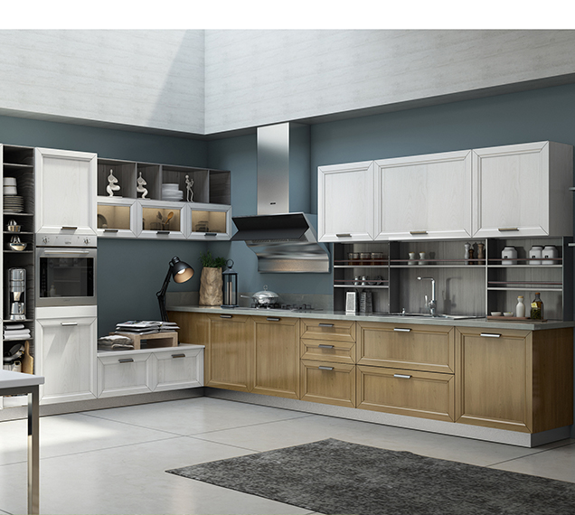 全鋁櫥柜-03（風(fēng)格：簡歐；顏色：白橡黃橡）