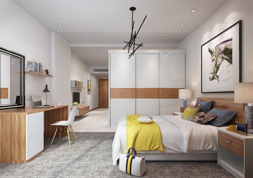 全鋁衣柜-02（風(fēng)格：現(xiàn)代；顏色：暖白橡木）