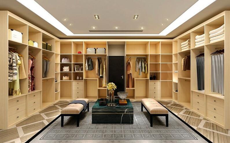 全鋁衣帽間-01（風(fēng)格：現(xiàn)代；顏色：楓木）