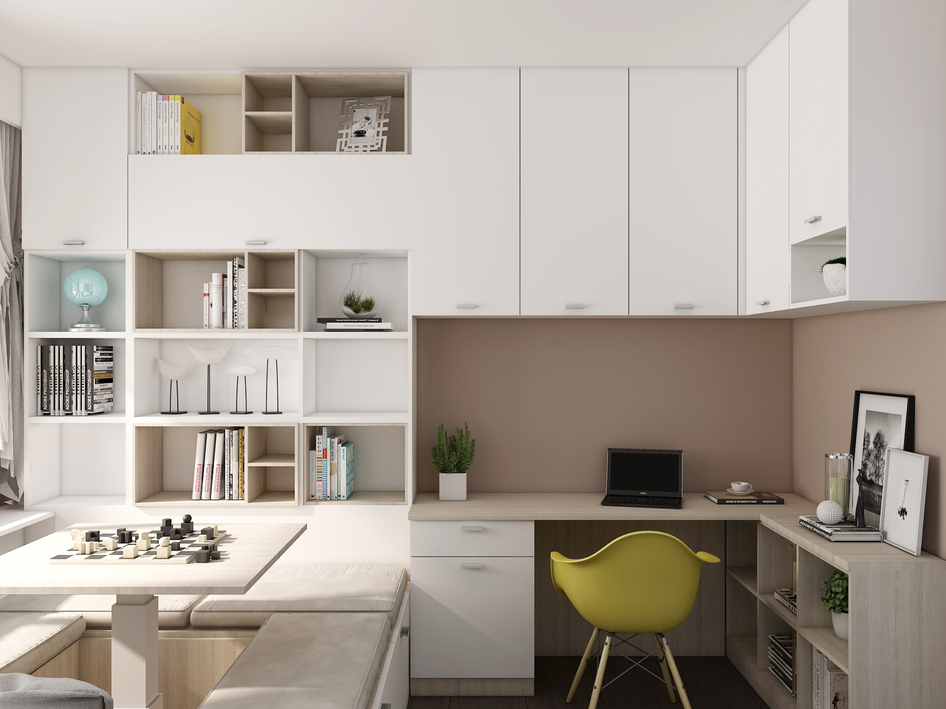 全鋁榻榻米-01（風格：現(xiàn)代；顏色：暖白橡木）