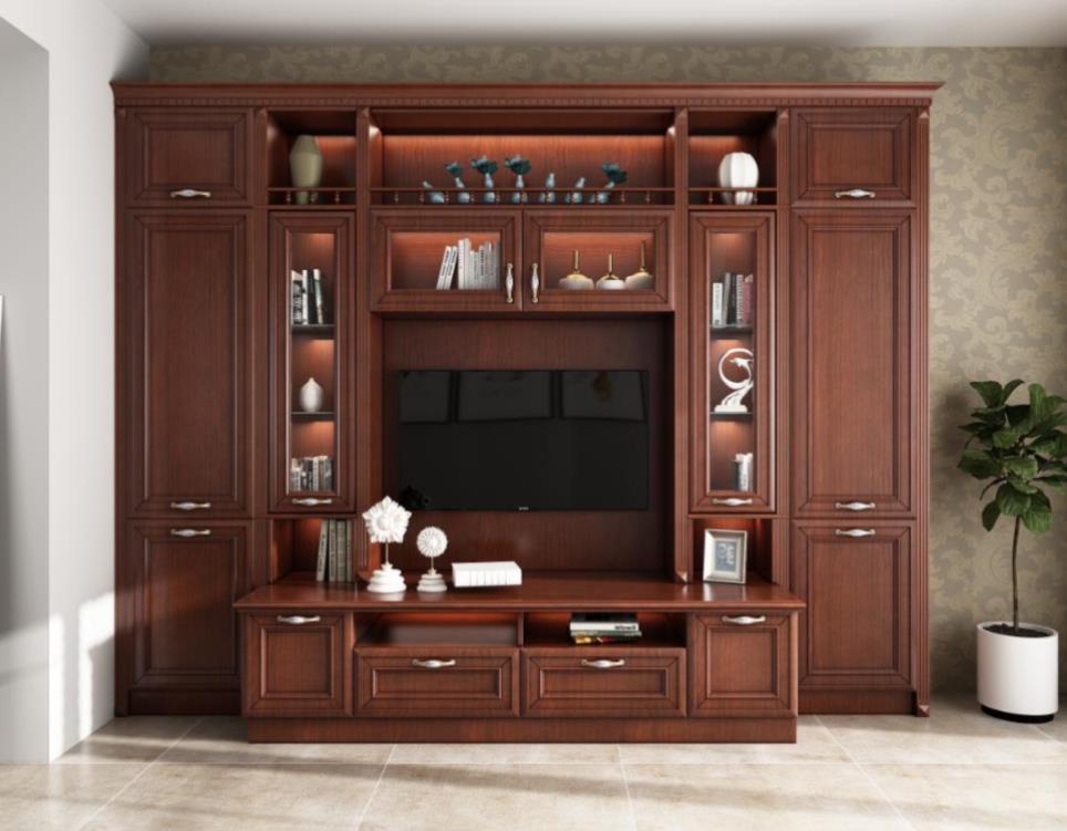 全鋁電視柜-01（風(fēng)格：中式；顏色：金橡）