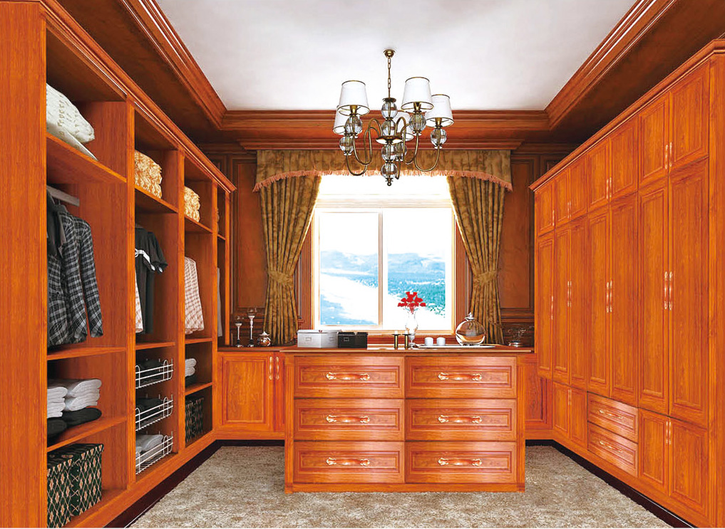 全鋁衣帽間-01（風格：中式；顏色：紅橡）