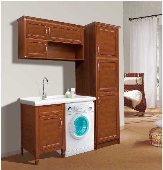 全鋁陽臺柜-01（風(fēng)格：中式；顏色：金橡）